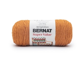 Bernat Super Value Acrylic Knitting Crocheting Craft Number 4 Worsted Weight Yarn Color: Masala