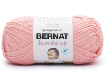 Bernat Bundle Up Polyester Knitting Crocheting Craft Baby Yarn 4.9 Ounce Skein Color: posy