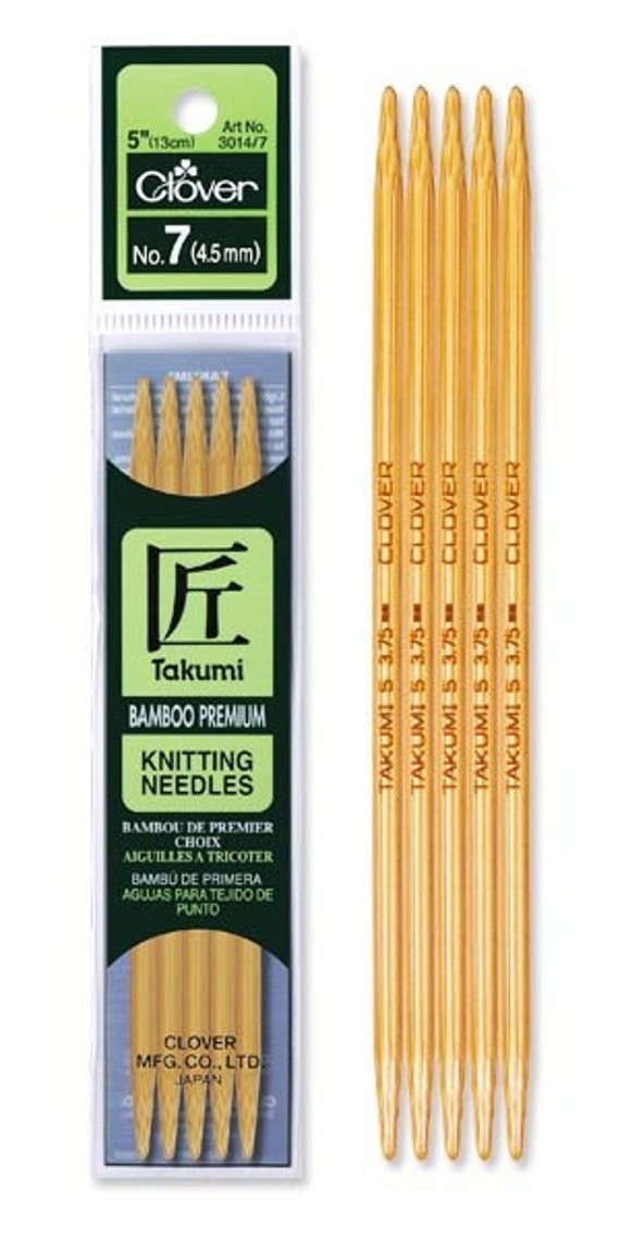 Takumi Bamboo Knitting Needles Double Pointed (5) No. 8