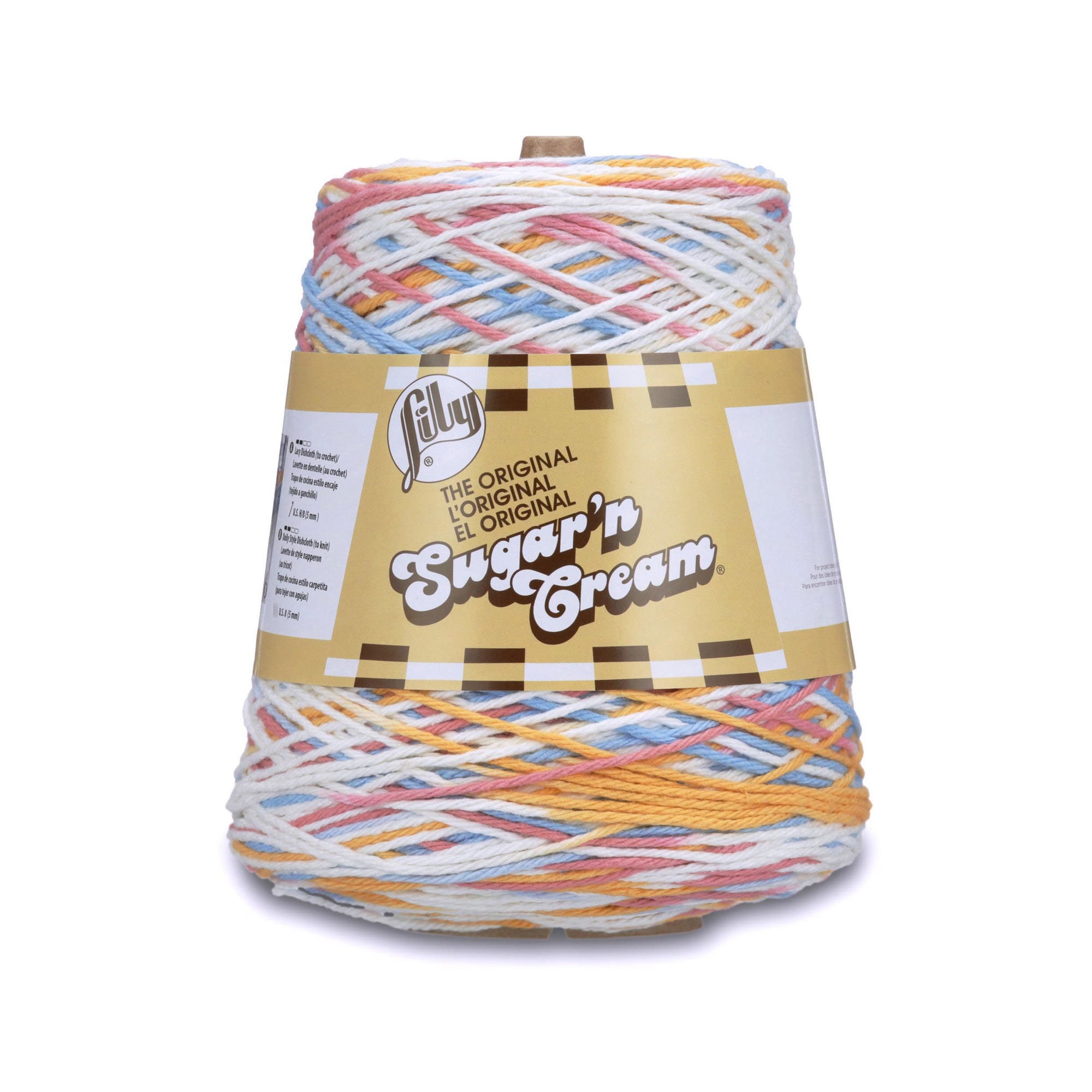 Lily Sugar 'N Cream Knitting Crocheting Cotton 14 oz Cone Color No. 02612 Kitchen Breeze Ombre