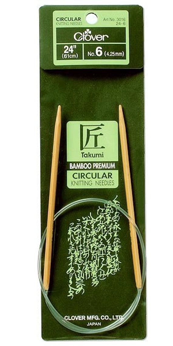 Clover Bamboo Circular Knitting Needles 24 Size 10.5
