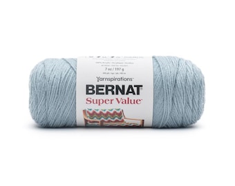 Bernat Super Value Acrylic Knitting Crocheting Craft Number 4 Worsted Weight Yarn Color: Cornflower