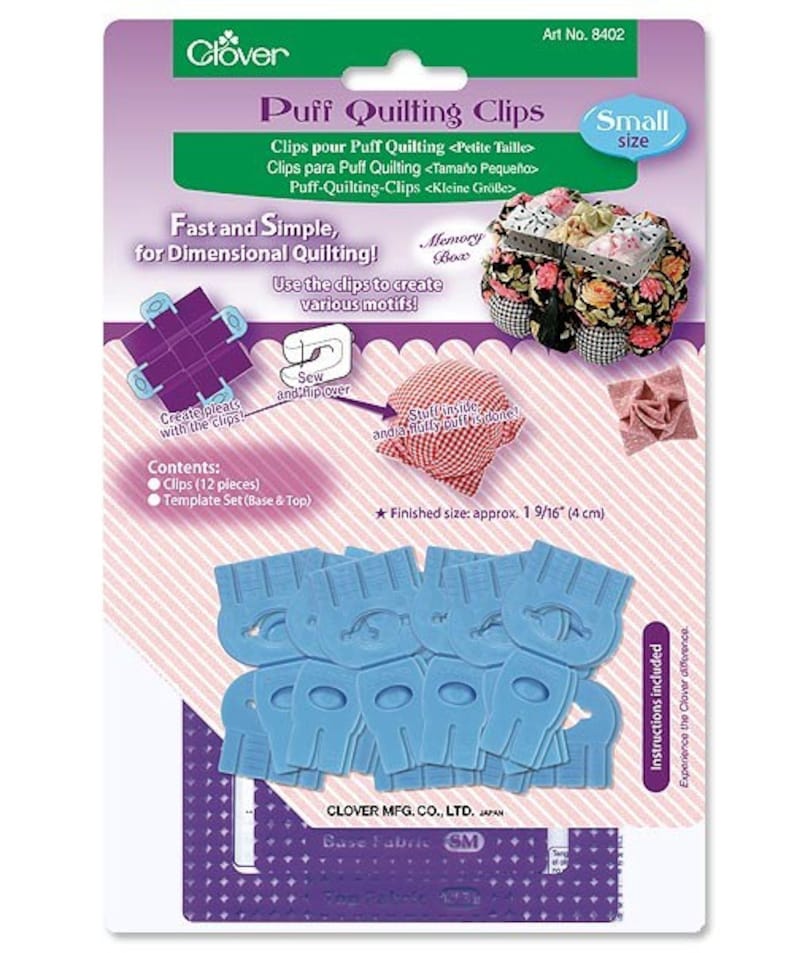 Clover Puff Quilting Clip Set Small Part No. 8402 DISCONTINUED Etsy