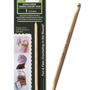Clover Size J Double Ended Tunisian Crochet Hook Part No. 1308/J