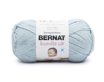 Bernat Bundle Up Polyester Knitting Crocheting Craft Baby Yarn 4.9 Ounce Skein Color: Sky Blue