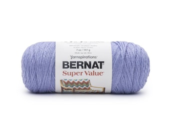 Bernat Super Value Acrylic Knitting Crocheting Craft Number 4 Worsted Weight Yarn Color: Wisteria