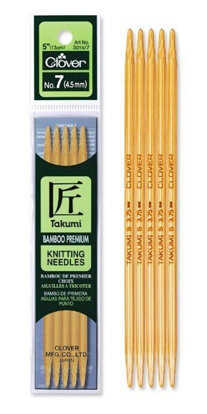 Takumi Bamboo Knitting Needles Double Pointed (7) No. 8