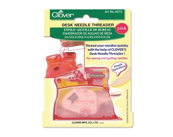 Clover Desk Needle Threader Color: PINK Part No. 4073