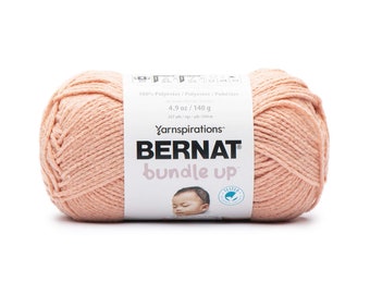 Bernat Bundle Up Polyester Knitting Crocheting Craft Baby Yarn 4.9 Ounce Skein Color: Apricot