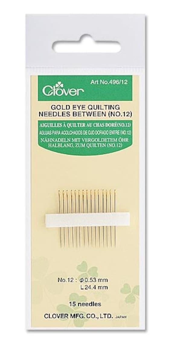 Clover Gold Eye Quilt Needles Part No. 496/12