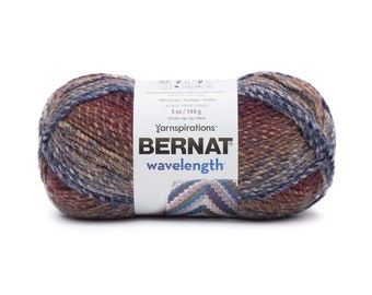 Bernat Wavelength Acrylic Knitting Crocheting #5 Bulky Craft Yarn 5 Ounce Skeins Balls Orange Sodalite