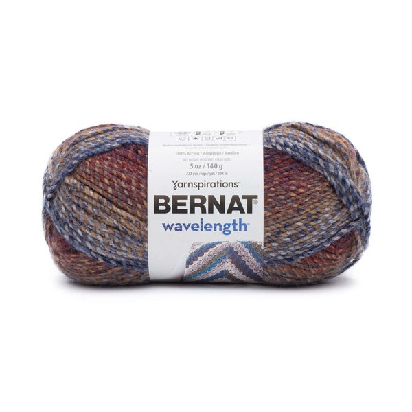 Bernat Wavelength Acrylic Knitting Crocheting #5 Bulky Craft Yarn 5 Ounce Skeins Balls Orange Sodalite