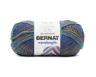 Bernat Wavelength Acrylic Knitting Crocheting #5 Bulky Craft Yarn 5 Ounce Skeins Balls Violet Turquoise