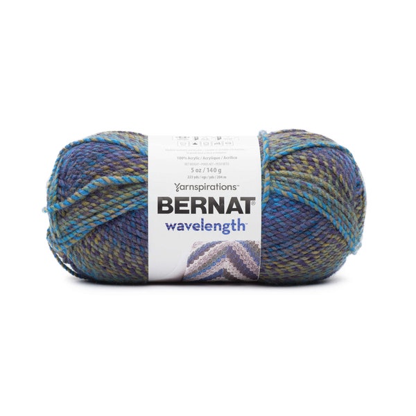 Bernat Wavelength Acrylic Knitting Crocheting #5 Bulky Craft Yarn 5 Ounce Skeins Balls Violet Turquoise