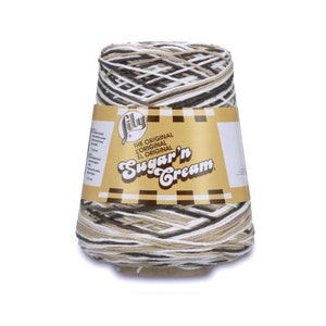 Lily Sugar &#39;N Cream Knitting Crocheting Cotton 14 oz Cone Color No. 02014 Chocolate Ombre
