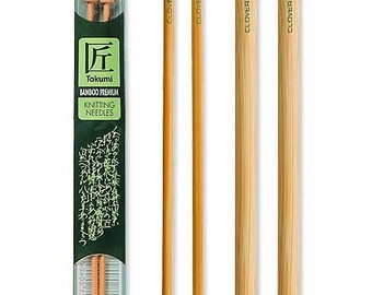 Clover 9 Inch Size 7 Takumi Single Point Bamboo Knitting Needles Part No. 3011-7