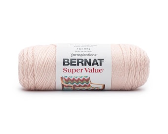 Bernat Super Value Acrylic Knitting Crocheting Craft Number 4 Worsted Weight Yarn Color: Primrose