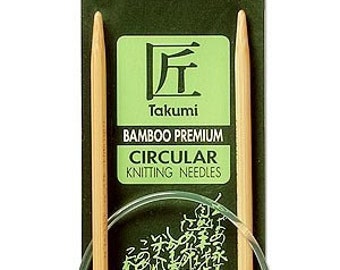 Clover 16 Inch Size 7 Takumi Circular Bamboo Knitting Needles Part No. 3016-16-7