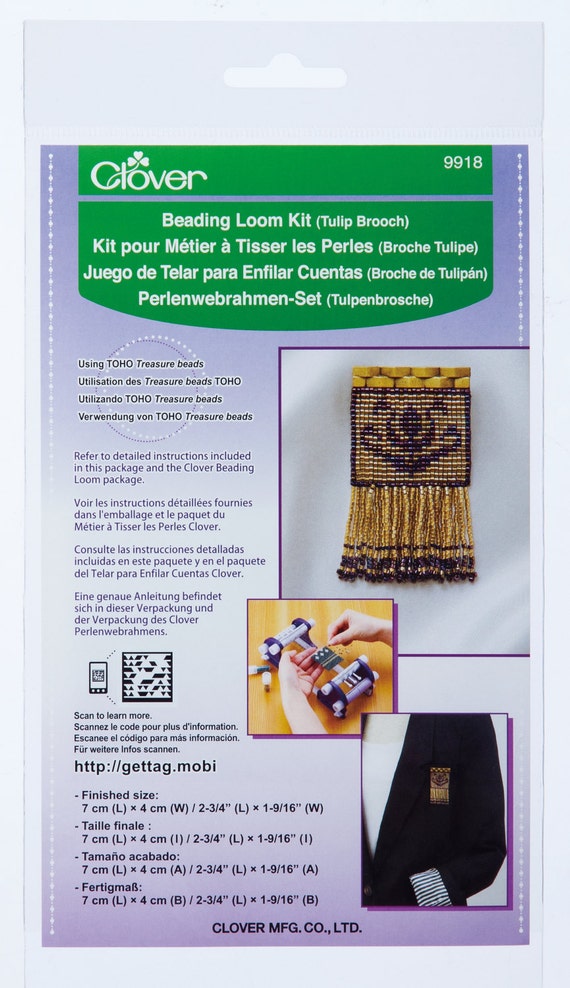 Clover Beading Loom Kit Tulip Brooch Part No 9918 Etsy