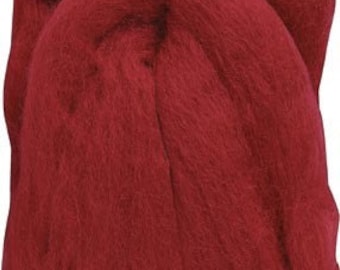 Clover Felting Natural Wool Roving Red Part No. 7927