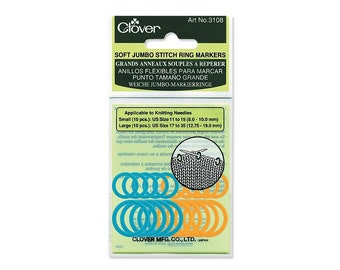 Clover Jumbo Soft Stitch Ring Markers Part No. 3108