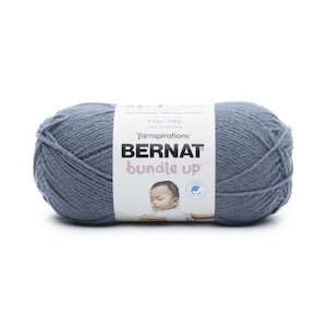 Bernat Bundle Up Polyester Knitting Crocheting Craft Baby Number 4 Worsted Weight Yarn 4.9 Ounce Skein Color: Beluga