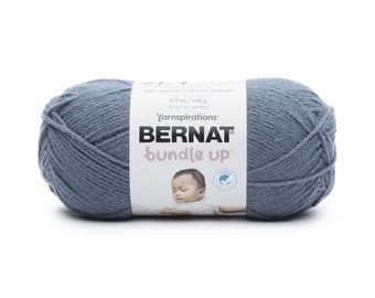 Bernat Bundle Up Polyester Knitting Crocheting Craft Baby Yarn 4.9 Ounce Skein Color: Beluga