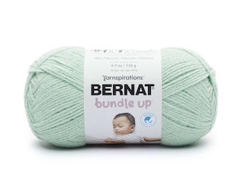 Bernat Bundle Up Polyester Knitting Crocheting Craft Baby Yarn 4.9 Ounce Skein Color: Green Mist