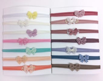Newborn Bow Tieback Photography Prop - Newborn Tieback Photo Prop - Baby Girl Photo Prop - Newborn Bow Headband - Photo Prop Tie Back