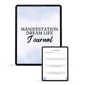 Manifestation Dream Life Journal | Digital Law of Attraction Planner | Printable Vision Board & Goal Setting Workbook