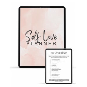 Planer Selbstliebe | Digitales Journal für Selbstfürsorge und Selbstvertrauen | Druckbares Mindset | Affirmationen Planer | Canva Bearbeitbarer Download