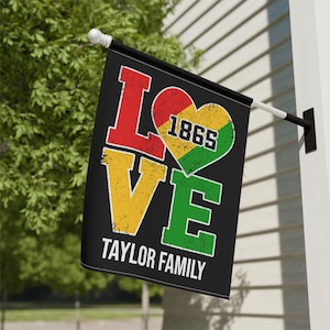 Custom Juneteenth 1865 Garden Flag, Black American Independence Day, Black History Month Celebration, June 19th Yard Sign Outdoor Decoration