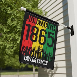 Custom Juneteenth 1865 Garden Flag, Black American Independence Day, Black History Month Celebration, June 19th Yard Sign Outdoor Decoration