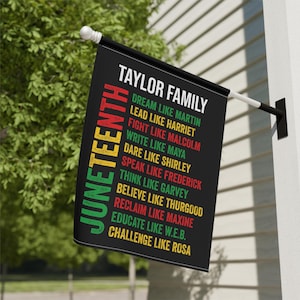Personalized Juneteenth 1865 Garden Flag, Black American Independence Day, Black History Month Celebration June 19th Yard Sign Outdoor Decor