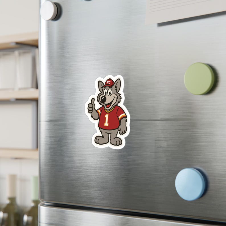 KC Wolf Sticker: Kansas City Chiefs Football Decal - Sports Fan Gift image 3
