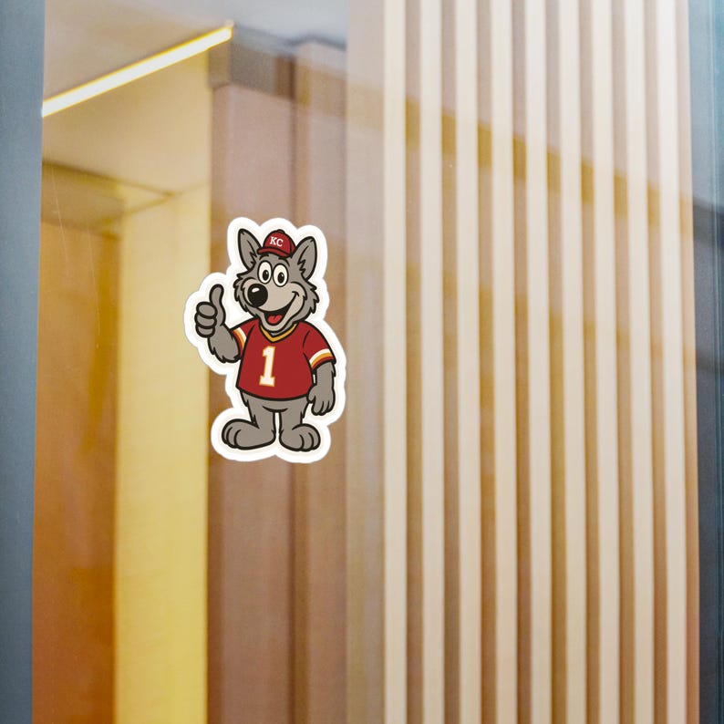 KC Wolf Sticker: Kansas City Chiefs Football Decal - Sports Fan Gift image 2