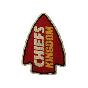 Chiefs Kingdom Arrowhead Decal: Kansas City Football Fan Gift