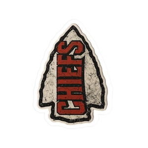 Chiefs Arrowhead Vinyl Decal: Weathered Football Fan Sticker