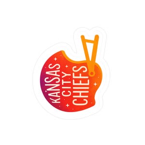 Kansas City Chiefs Helmet Sticker, Car Decal, Laptop Sticker, Football Fan Gift, Sports Decal