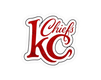 KC Chiefs Vinyl Sticker: NFL Football Team Logo Decal