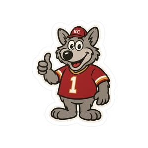 KC Wolf Sticker: Kansas City Chiefs Football Decal - Sports Fan Gift image 1