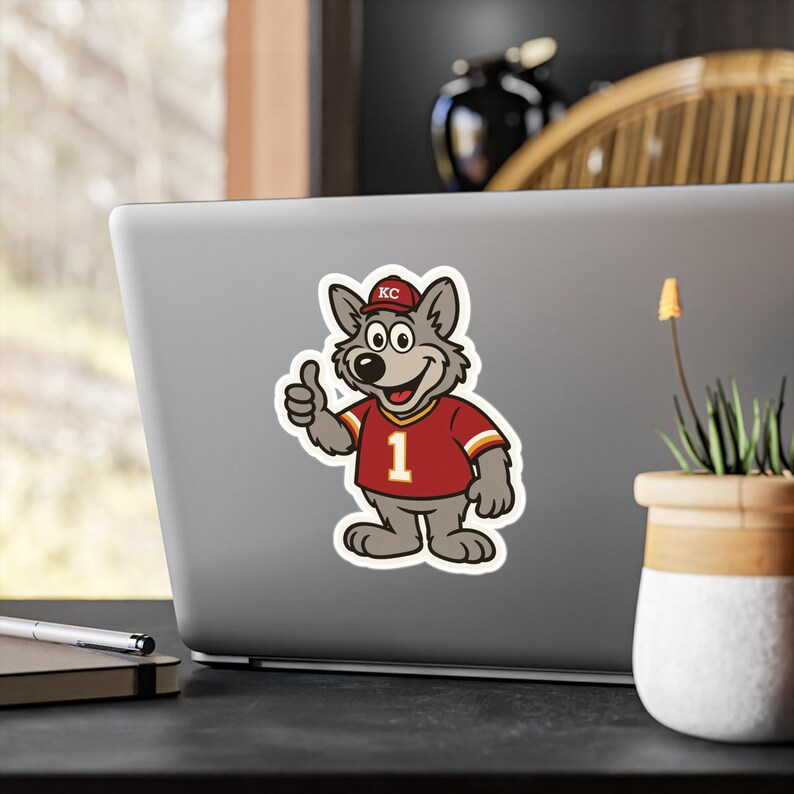 KC Wolf Sticker: Kansas City Chiefs Football Decal - Sports Fan Gift image 4