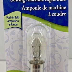 Dritz #910C Sewing Machine Light Bulb  15W 120V Push-In Base  Universal Fit&quot;
