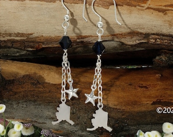 Alaskan Charm Earrings - State and Star