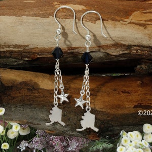 Alaskan Charm Earrings State and Star image 1