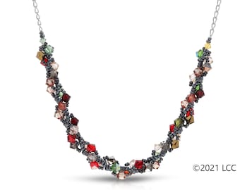 You choose from 7 Stunning color choices - Alaska Crystal Impressions Necklace