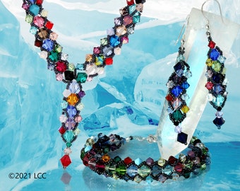 Northern Lights in Stained Glass - Swarovski Crystal Set or individual pieces