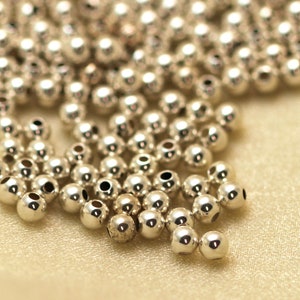 Sterling zilveren naadloze Spacer kralen - 4mm ronde