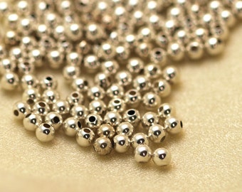 Sterling Silver Seamless Spacer Beads - 4mm round