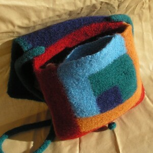 Knitting Pattern Log Cabin Felted Purse image 3